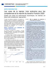 Les voies de la reprise: trois scénarios pour les compétences et le marché du travail à l’horizon 2025Les voies de la reprise: trois scénarios pour les compétences et le marché du travail à l’horizon 2025