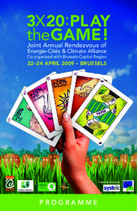 3X20:PLAY theGAME! Joint Annual Rendezvous of Energie-Cités & Climate Alliance