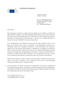 EUROPEAN COMMISSION  Brussels, [removed]C[removed]final  Ms Ankie BROEKERS-KNOL