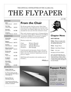 THE OFFICIAL NEWSLETTER OF THE ALASKA 99s  THE FLYPAPER JULY[removed]OFFICERS