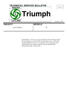Sports cars / Roadsters / Convertibles / Triumph Spitfire / Triumph TR7 / Transmission / Crankshaft