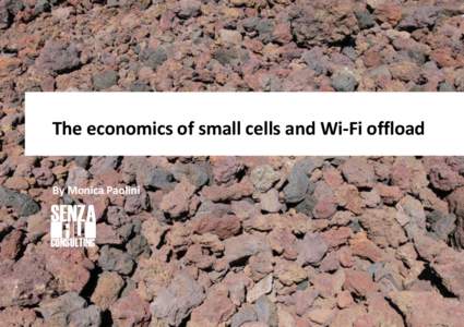 Report The economics of small cells and Wi-Fi offload  The economics of small cells and Wi-Fi offload By Monica Paolini  SENZA