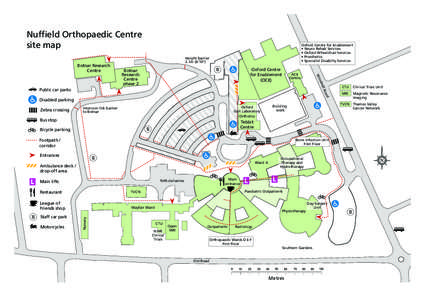 Nuffield Orthopaedic Centre site map Botnar Research Centre  Oxford Centre for Enablement