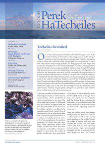 CONTENTS  Techeiles Revisited