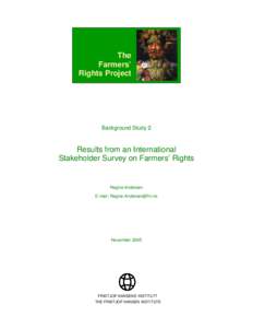 The Farmers’ Rights Project Background Study 2