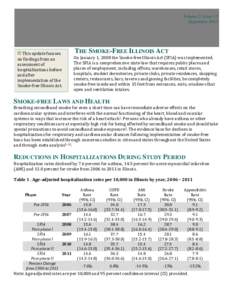 Volume 2, Issue 12 September 2013 THE SMOKE-FREE ILLINOIS ACT   This update focuses