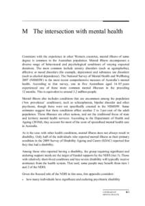 Appendix M: The intersection with mental health - Inquiry report - Disability Care and Support