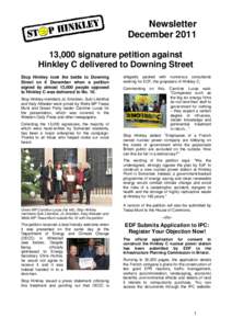 ,  Newsletter December,000 signature petition against
