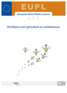 EUPL European Union Public Licence v.1.1  Richtlijnen voor gebruikers en ontwikkelaars