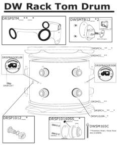 DW Rack Tom Drum DRSPSTM__**__* DWSMTB12__*2 DWSMTM12__*2