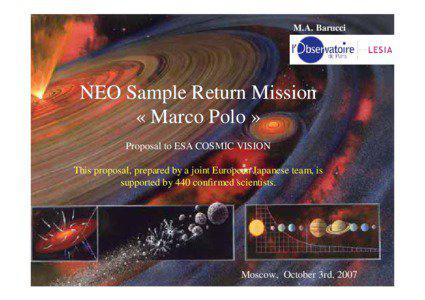 M.A. Barucci  NEO Sample Return Mission