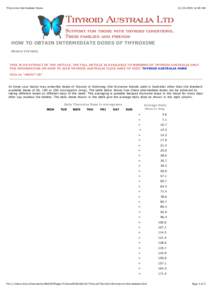 Thyroxine Intermediate Doses