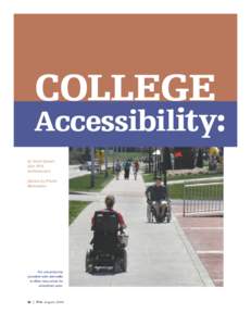 020_9523120:09 Feature Spread[removed]:43 PM Page 020  COLLEGE Accessibility: by Scott Speser,