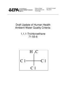 Draft Update of Human Health Ambient Water Quality Criteria: 1,1,1-Trichloroethane