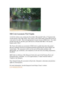 Microsoft Word - MillCreekAssessment.doc