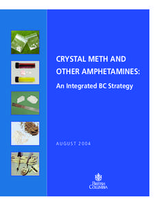 CRYSTAL METH AND OTHER AMPHETAMINES: An Integrated BC Strategy AUGUST 2004