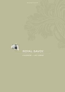 Meetings & ev ents  royal sAvoy lausanne — lac leman  hotel roya l s avoy