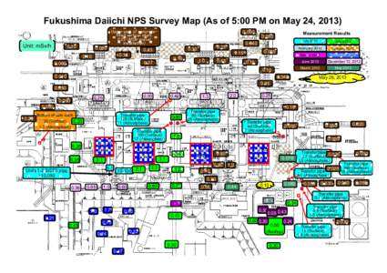 Fukushima Daiichi NPS Survey Map (As of 5:00 PM on May 24, 2013) Unit: mSv/h Upper part of concretefilled vertical shaft[removed]After gravel installation)