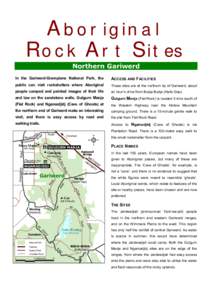 Aboriginal Rock Art Sites Northern Gariwerd ACCESS AND FACILITIES  public can visit rockshelters where Aboriginal