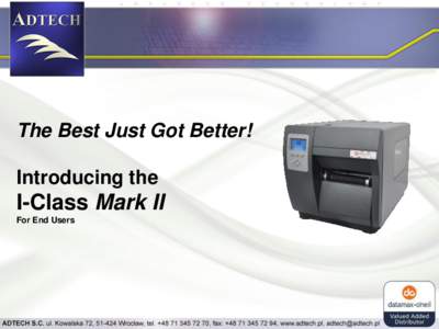 The Best Just Got Better!  Introducing the I-Class Mark II For End Users