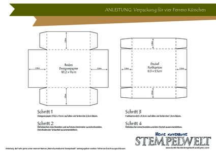 Anleitung_Verpackung für vier Ferrero Küsschen