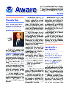 Aware From the Top NWS Releases WeatherReady Nation Roadmap 2.0 By Louis Uccellini, NWS Director  Louis
