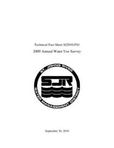 Technical Fact Sheet SJ2010-FS1[removed]Annual Water Use Survey September 30, 2010