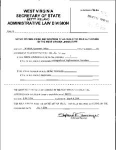 Antidegradation Implementation Procedures (Title 60 Legislative Rule, Series 5)