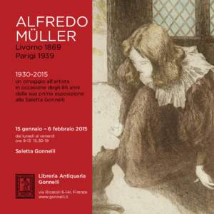 ALFREDO MÜLLER Livorno 1869 Parigiun omaggio all’artista