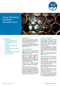 Design Standards Newsletter November 2010 THIS MONTH… - Design Review and