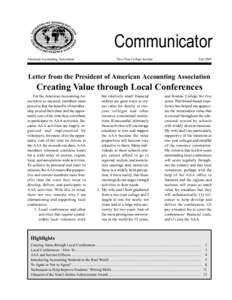 Communicator American Accounting Association Two-Year College Section  Fall 2002