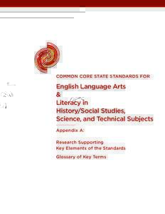 common core state STANDARDS FOR  English Language Arts & Literacy in History/Social Studies,