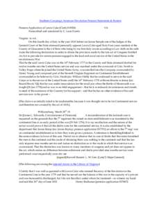 Southern Campaign American Revolution Pension Statements & Rosters Pension Application of Lewis Cake (Clark) S39324 Transcribed and annotated by C. Leon Harris VA