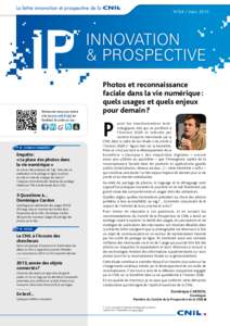La lettre innovation et prospective de la  N°04 / mars 2013 INNOVATION & PROSPECTIVE