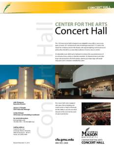 Concert Hall  Concert Hall center for the arts