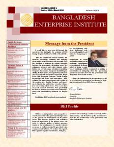 BEI Newsletter October 2011 to March 2012