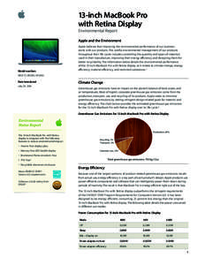 Steve Jobs / Personal computers / Waste legislation / MacBook family / MacBook / Restriction of Hazardous Substances Directive / Macintosh / Recycling / Packaging and labeling / Computing / Apple Inc. / Computer hardware