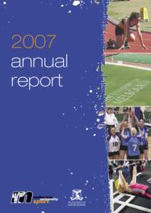 2007 annual report Melbourne University Sport Staff Team