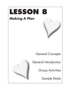 LESSON 8 Making A Plan General Concepts General Introduction Group Activities