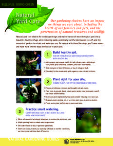 BELLEVUE: GOING GREEN  Natural Yard Care