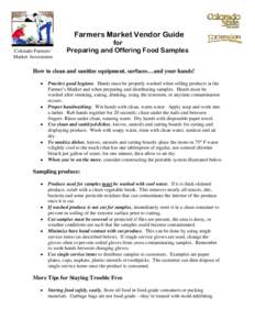 Microsoft Word - Farmers Market VendorSampling Guidelines.doc