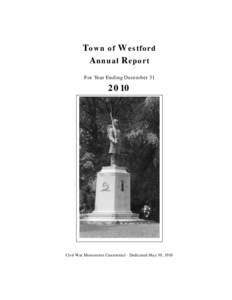 Town of Westford Annual Report For Year Ending December[removed]