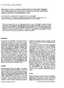 Br. J. clin. Pharmac[removed]), 15, [removed]THE ROLE OF NALOXONE INFUSIONS IN THE TREATMENT