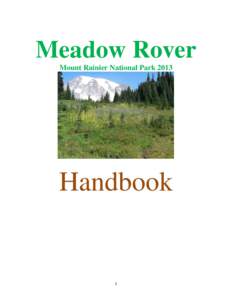 Meadow Rover Mount Rainier National Park 2013 Handbook  1