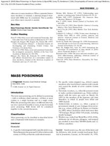 Aggrawal AMass Poisonings. In: Payne-James JJ, Byard RW, Corey TS, Henderson C (Eds.) Encyclopedia of Forensic and Legal Medicine, Vol. 3, PpElsevier Academic Press, London. MASS POISONINGS 223 often 
