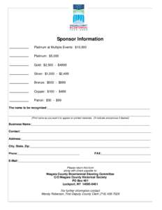 Sponsor Information Form.pub