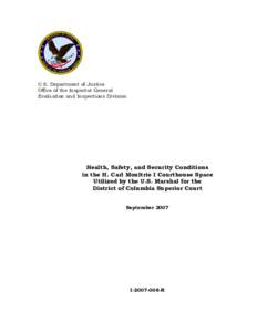 Review of Health, Safety, and Security Conditions in H. Carl Moultrie I Courthouse I[removed]R