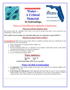 Bases / Hard water / Total dissolved solids / Calcium carbonate / Calcium / Solubility / Alkali / Barium chloride / Properties of water / Chemistry / Water / Antacids