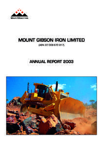 Mount Gibson Iron Ltd Annual Report 2003.qxd