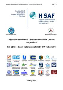 Algorithms Theoretical Definition Document, 30 MayATDD-13 (Product SN-OBS-13)  Italian Meteorological Service Page